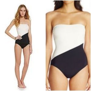 Vince Camuto BalHarbour bandeau one-piece swimsuit
